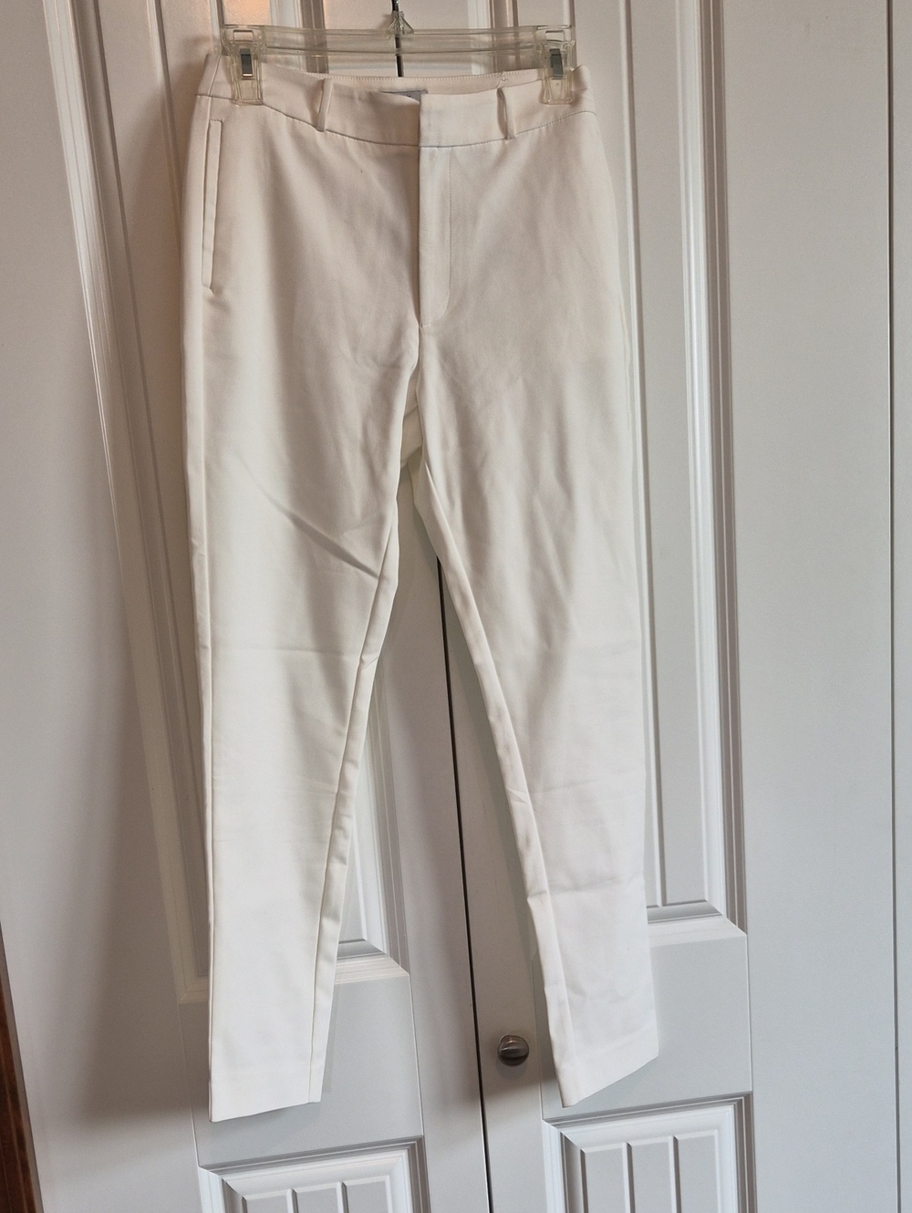Women's White Skinny Ponte Pants
